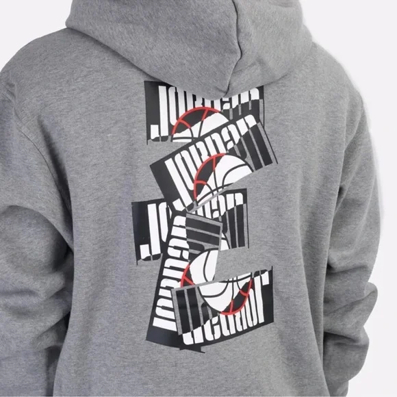 Air Jordan Sport DNA Fleece Hoodie Grey/Multicolored New Men's Size M